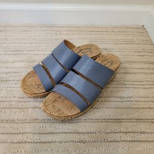 Kork Ease Women's Menzie Blue Sandals Size 9M.